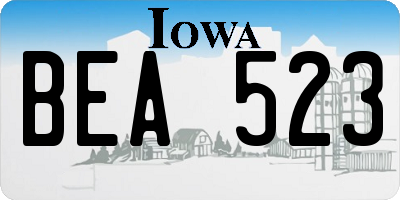 IA license plate BEA523