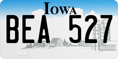 IA license plate BEA527