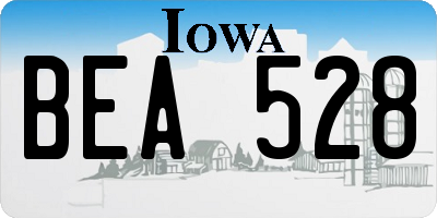 IA license plate BEA528