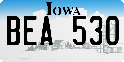 IA license plate BEA530