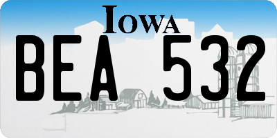 IA license plate BEA532