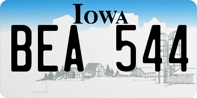 IA license plate BEA544