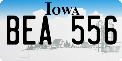 IA license plate BEA556