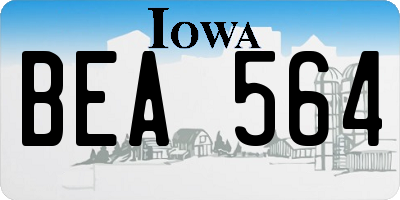 IA license plate BEA564