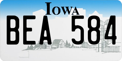 IA license plate BEA584