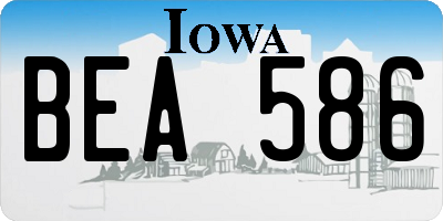 IA license plate BEA586
