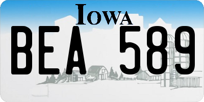 IA license plate BEA589