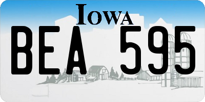 IA license plate BEA595