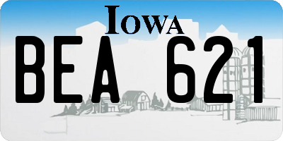IA license plate BEA621