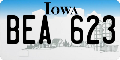 IA license plate BEA623