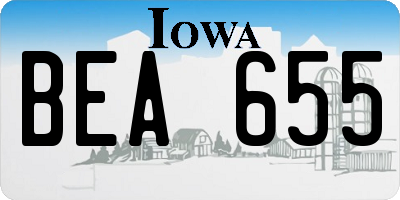 IA license plate BEA655