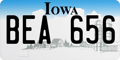 IA license plate BEA656