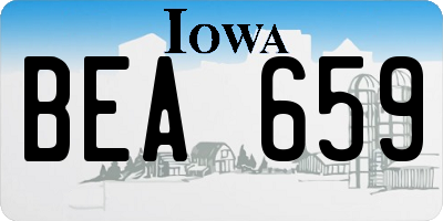 IA license plate BEA659