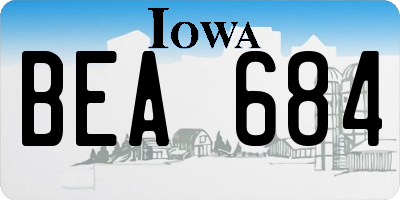 IA license plate BEA684