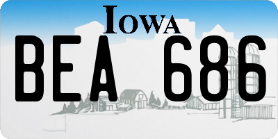 IA license plate BEA686