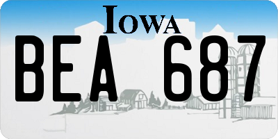 IA license plate BEA687