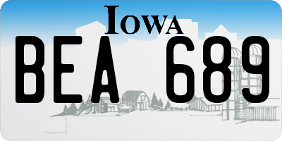 IA license plate BEA689