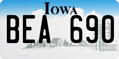 IA license plate BEA690