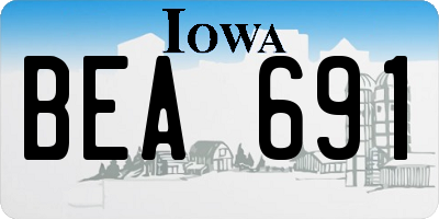 IA license plate BEA691