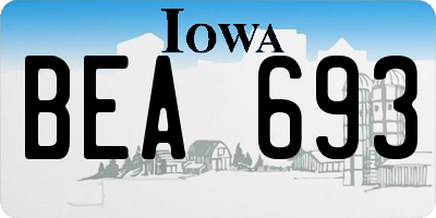 IA license plate BEA693