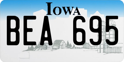 IA license plate BEA695
