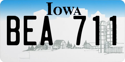 IA license plate BEA711