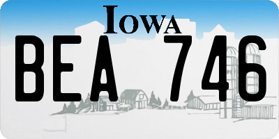IA license plate BEA746