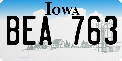 IA license plate BEA763