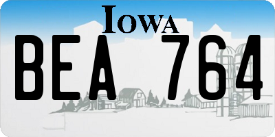 IA license plate BEA764