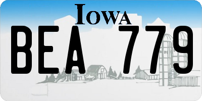 IA license plate BEA779