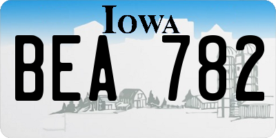 IA license plate BEA782