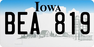 IA license plate BEA819