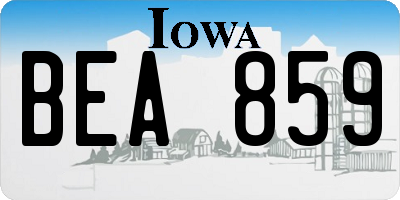 IA license plate BEA859