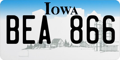 IA license plate BEA866