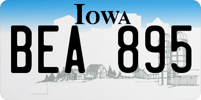 IA license plate BEA895