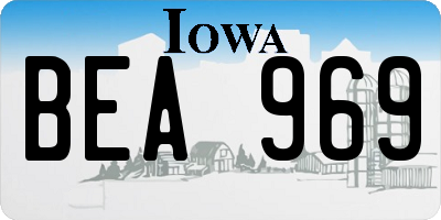 IA license plate BEA969