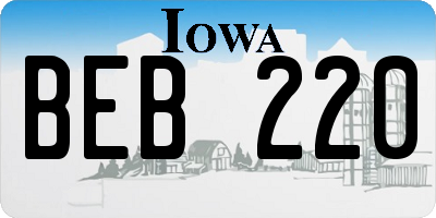 IA license plate BEB220