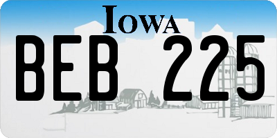 IA license plate BEB225