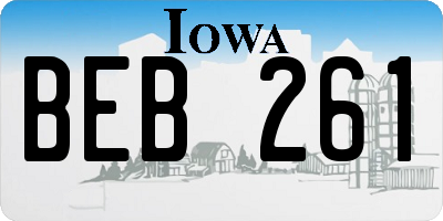 IA license plate BEB261