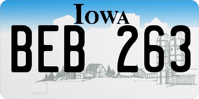 IA license plate BEB263