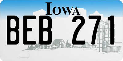 IA license plate BEB271