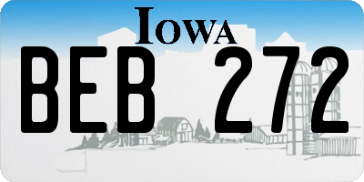 IA license plate BEB272
