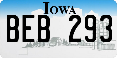 IA license plate BEB293