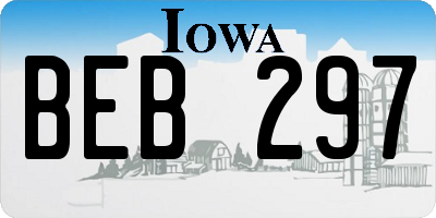 IA license plate BEB297