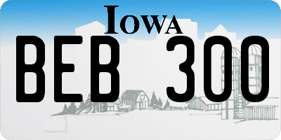 IA license plate BEB300