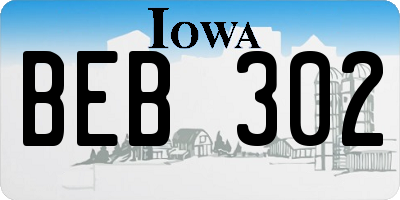 IA license plate BEB302