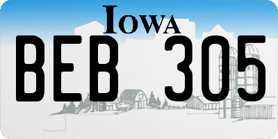 IA license plate BEB305