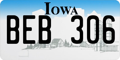 IA license plate BEB306