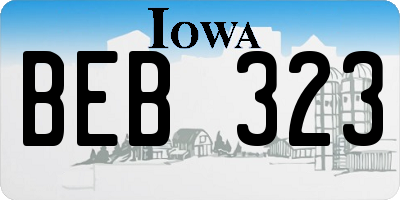 IA license plate BEB323