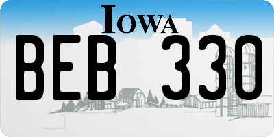 IA license plate BEB330